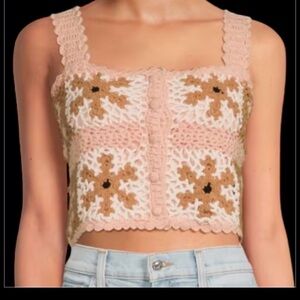 FAVORITE DAUGHTER
PINK MULTI The I’m Cute Crocheted Floral Top